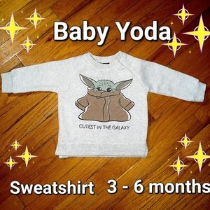 Star Wars Baby Yoda Kids Sweatshirt - Gray